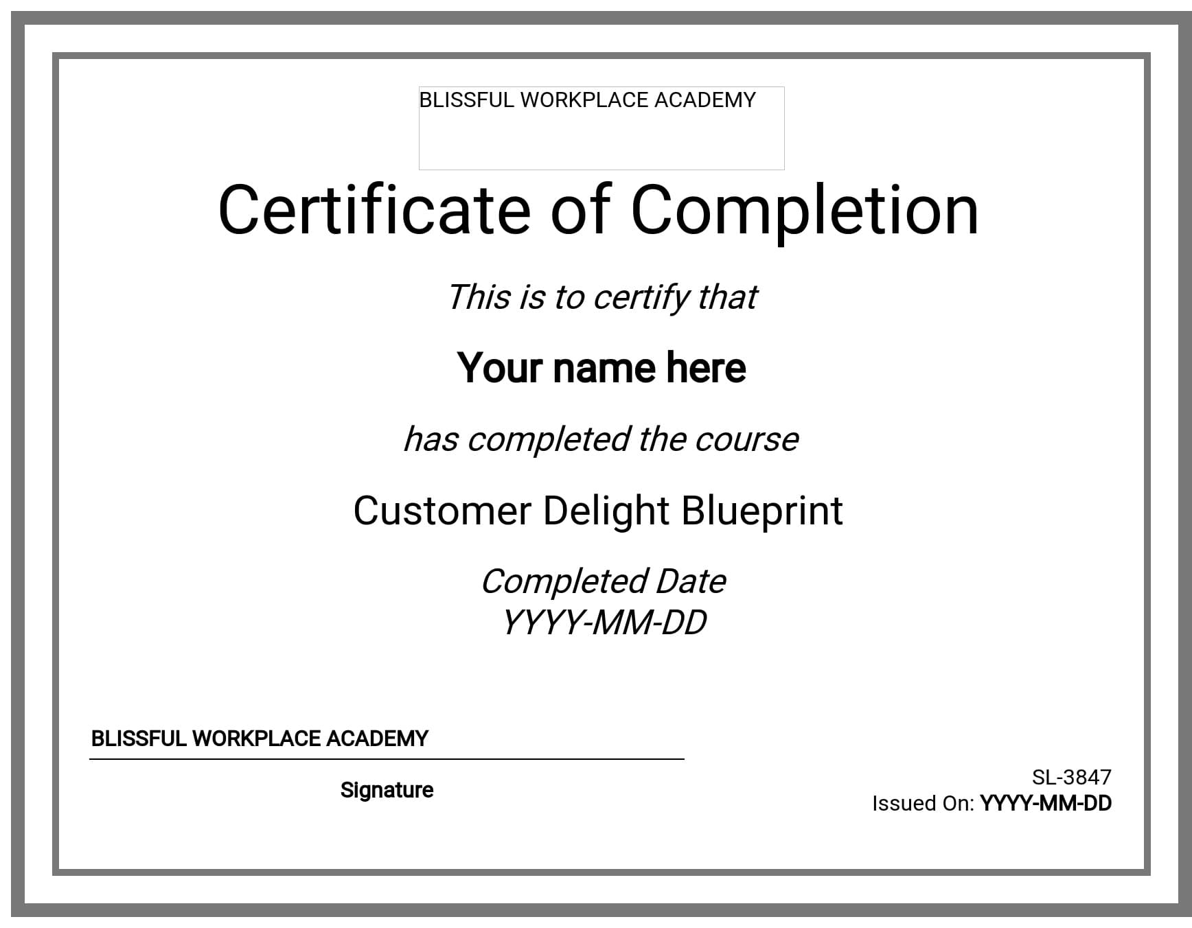 Course Certificate